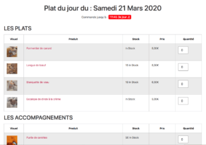 e-Repas Plat du jour