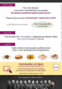 Flyer e-Repas Plat du jour — verso